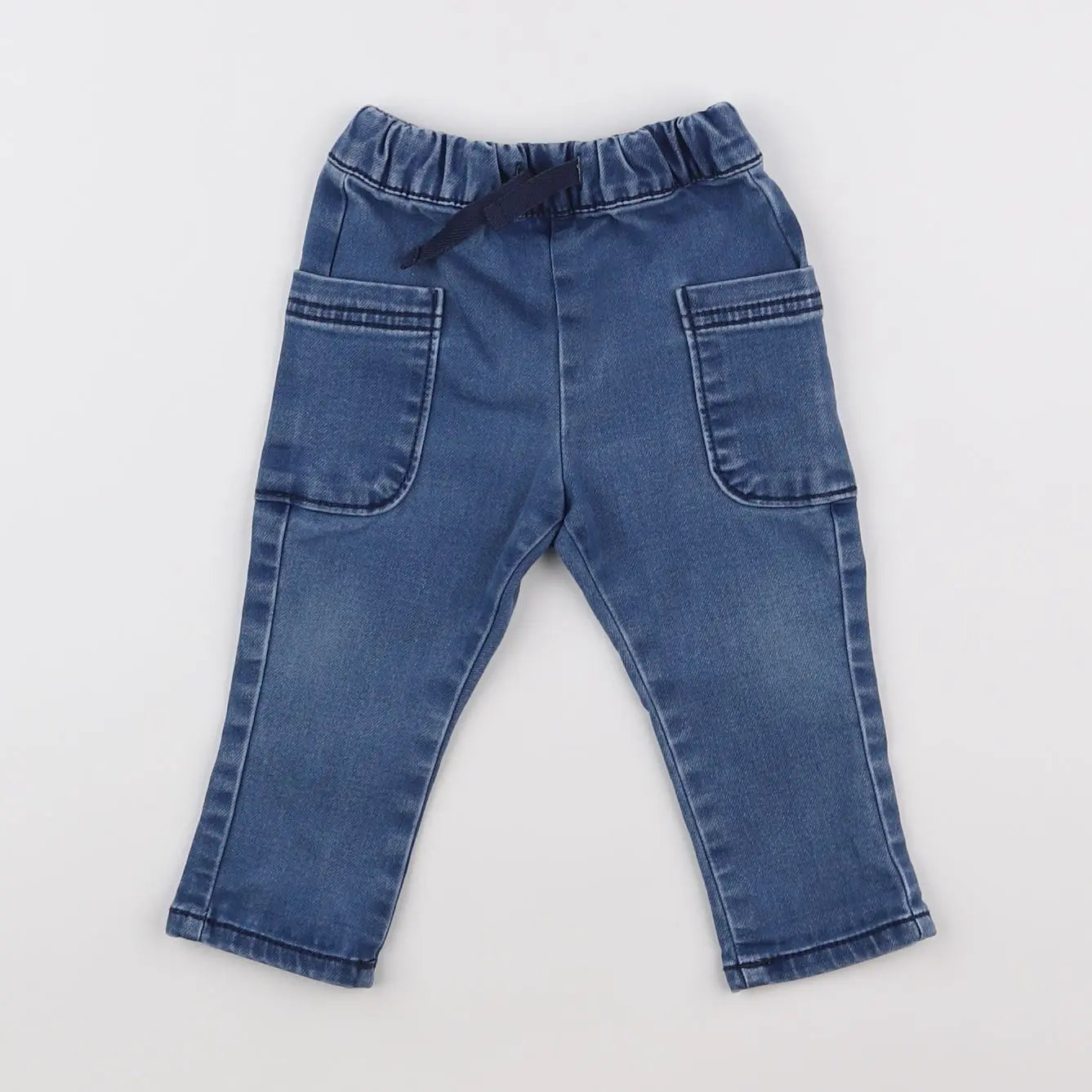 Vertbaudet - pantalon bleu - 9 mois