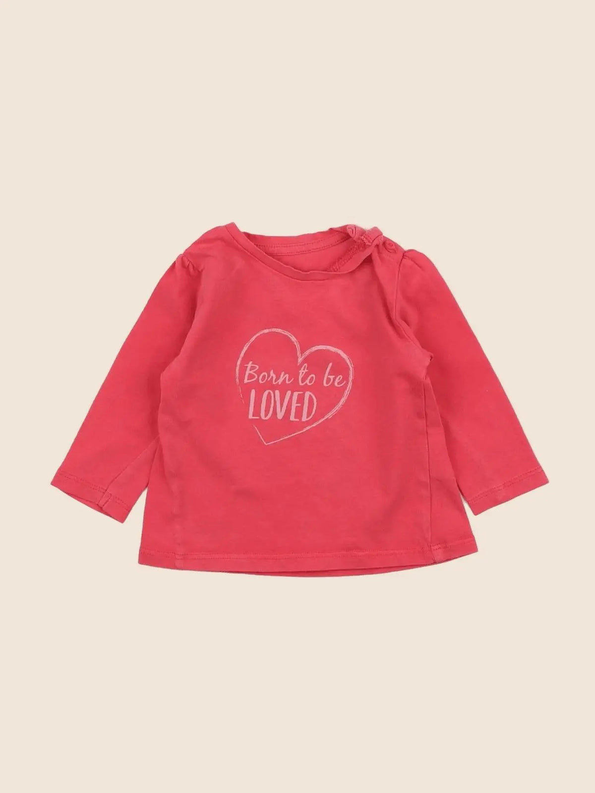 Vertbaudet - tee-shirt rose - 6 mois