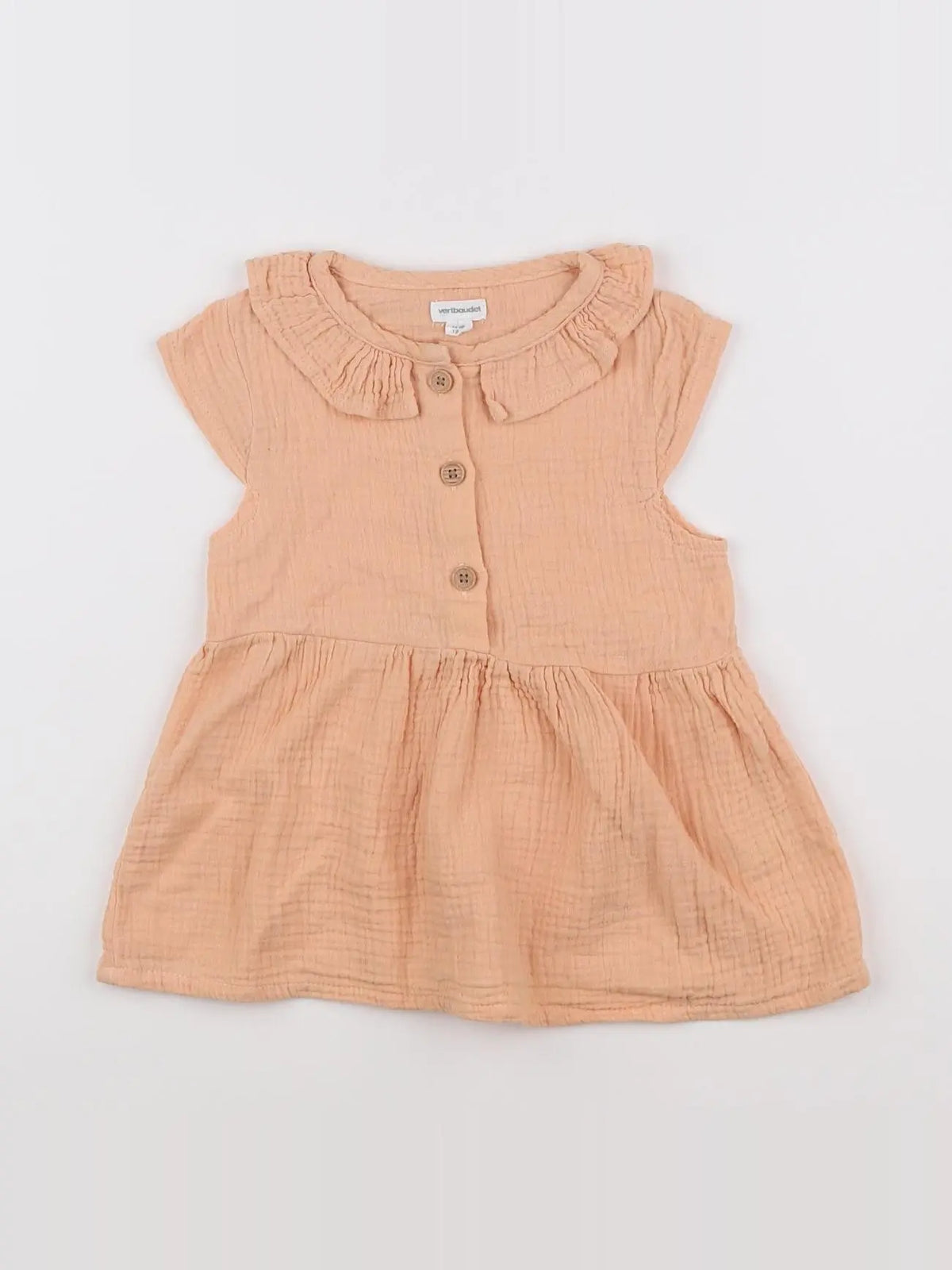 Vertbaudet - robe orange - 12 mois