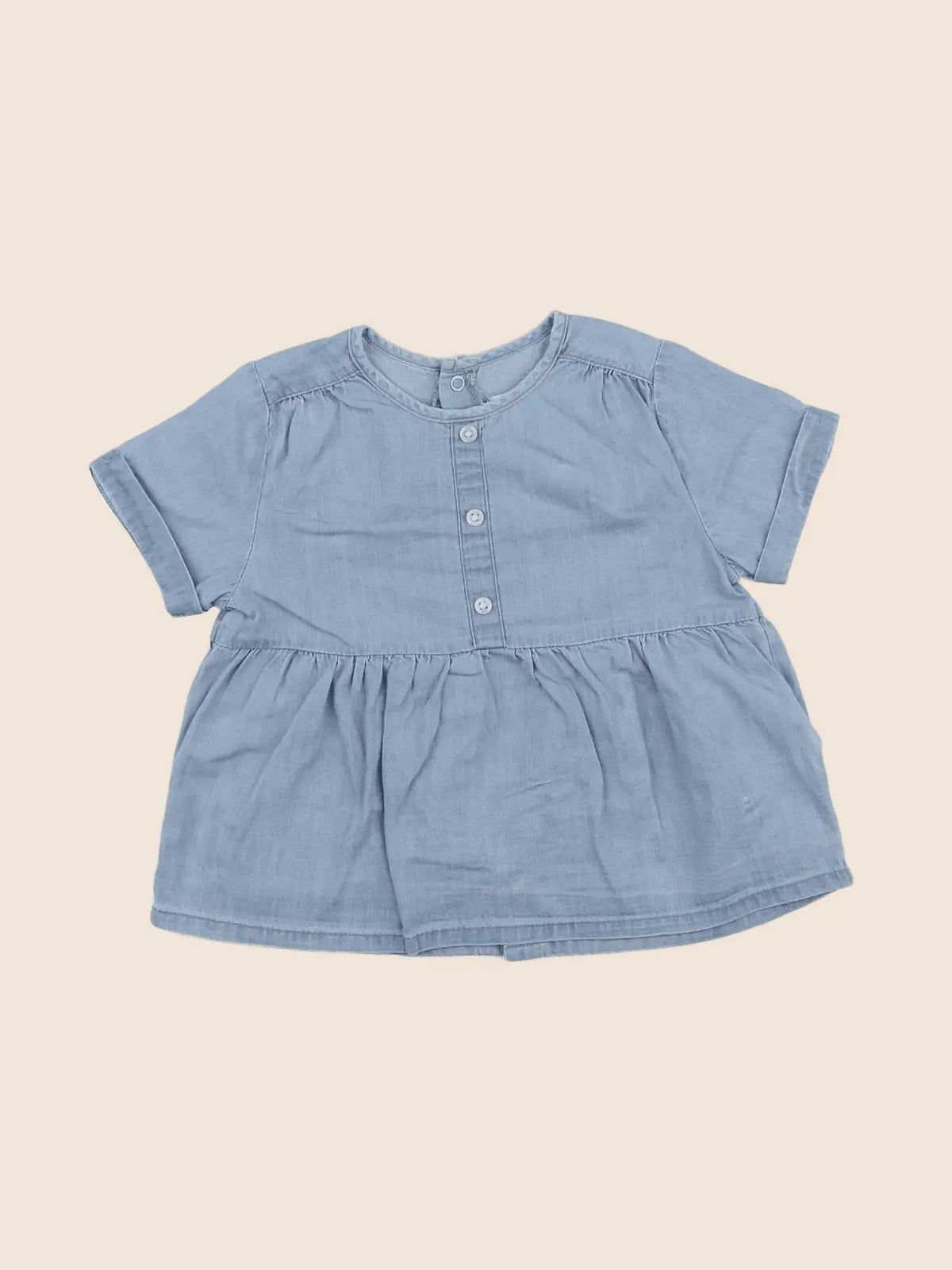 Vertbaudet - blouse bleu - 12 mois