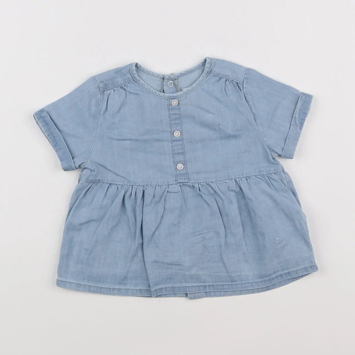 Vertbaudet - blouse bleu - 12 mois