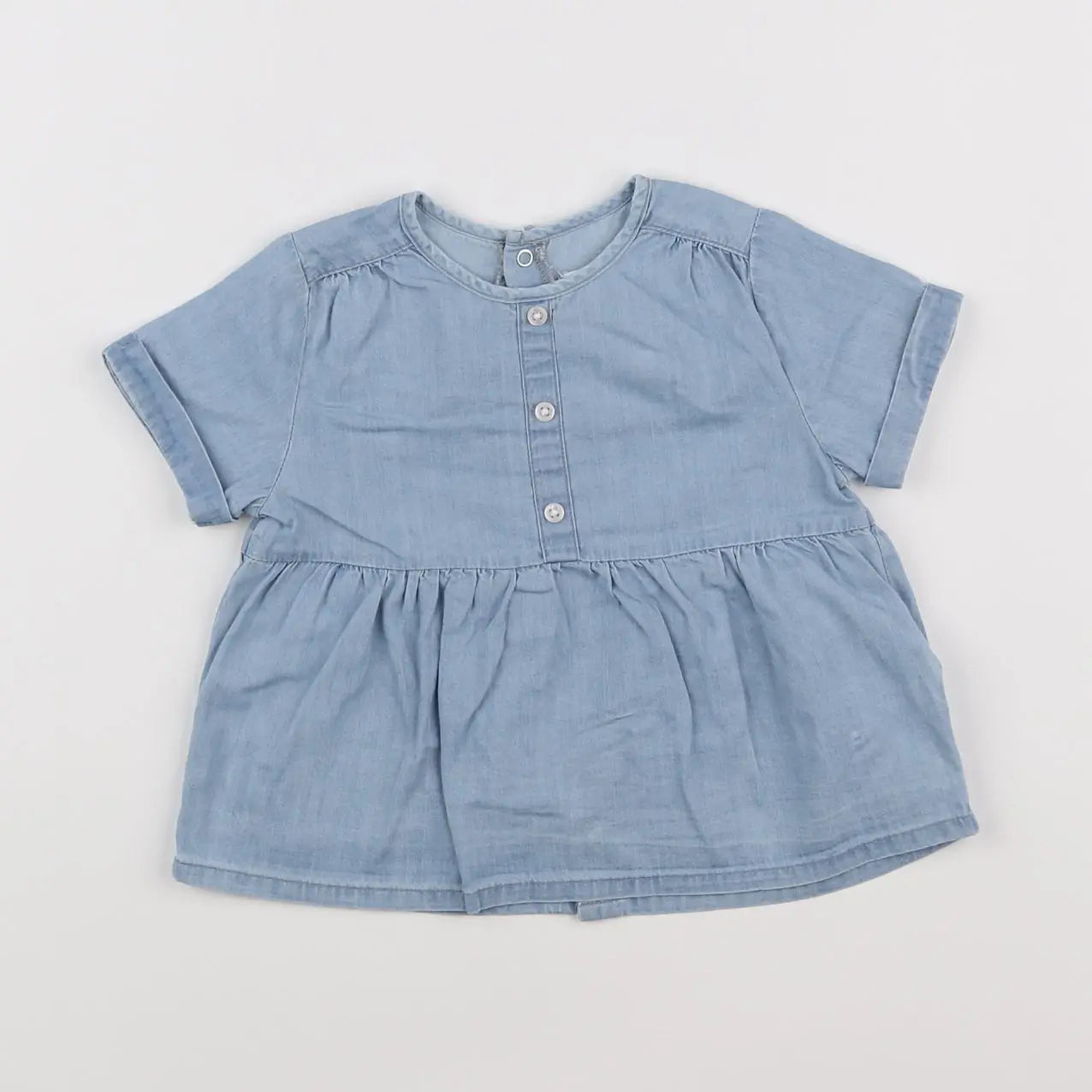 Vertbaudet - blouse bleu - 12 mois