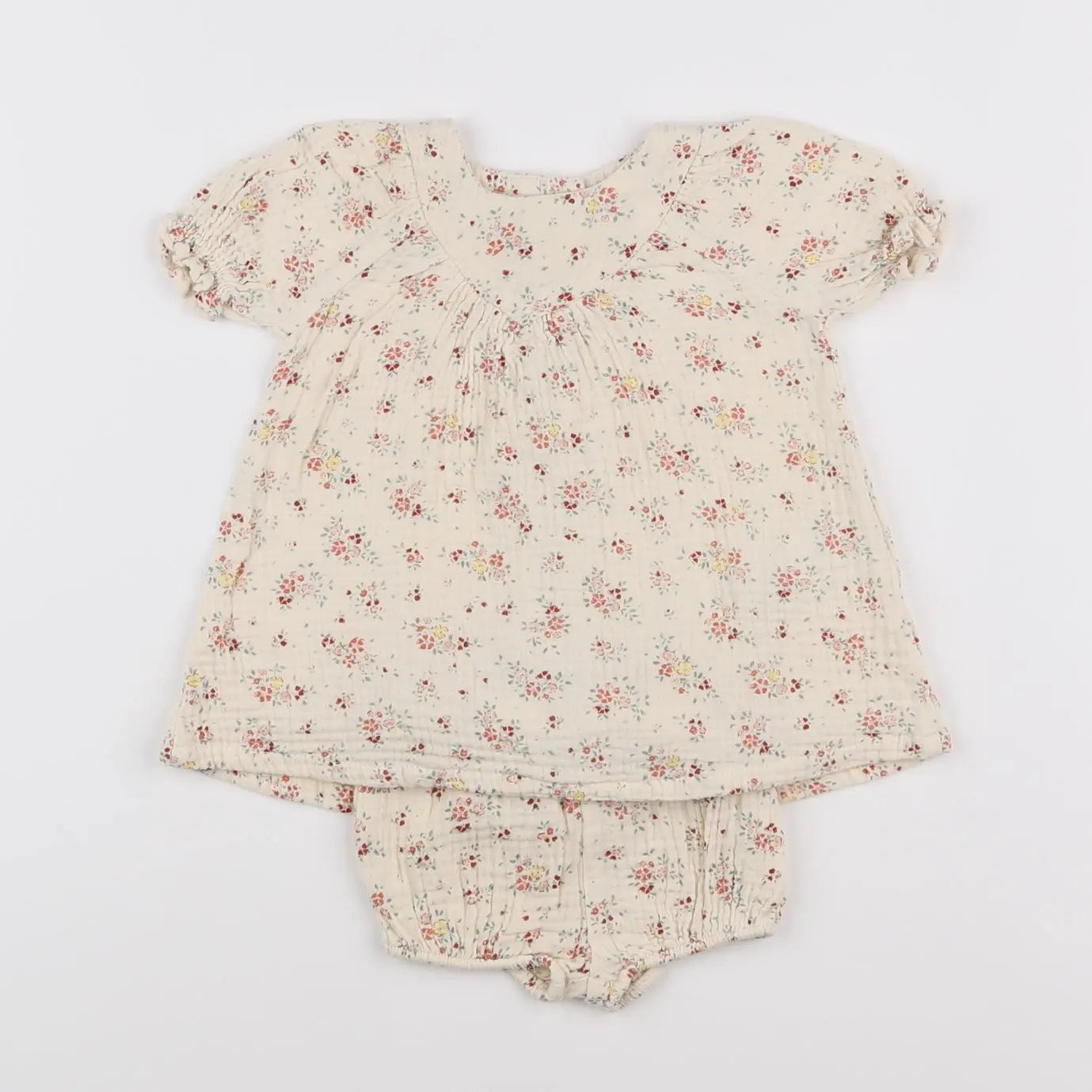 Vertbaudet - robe beige - 3 mois