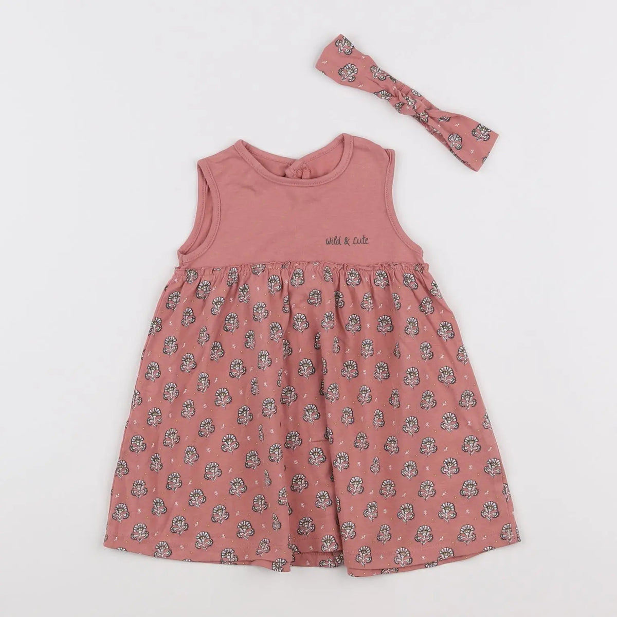 Vertbaudet - robe rose - 9 mois