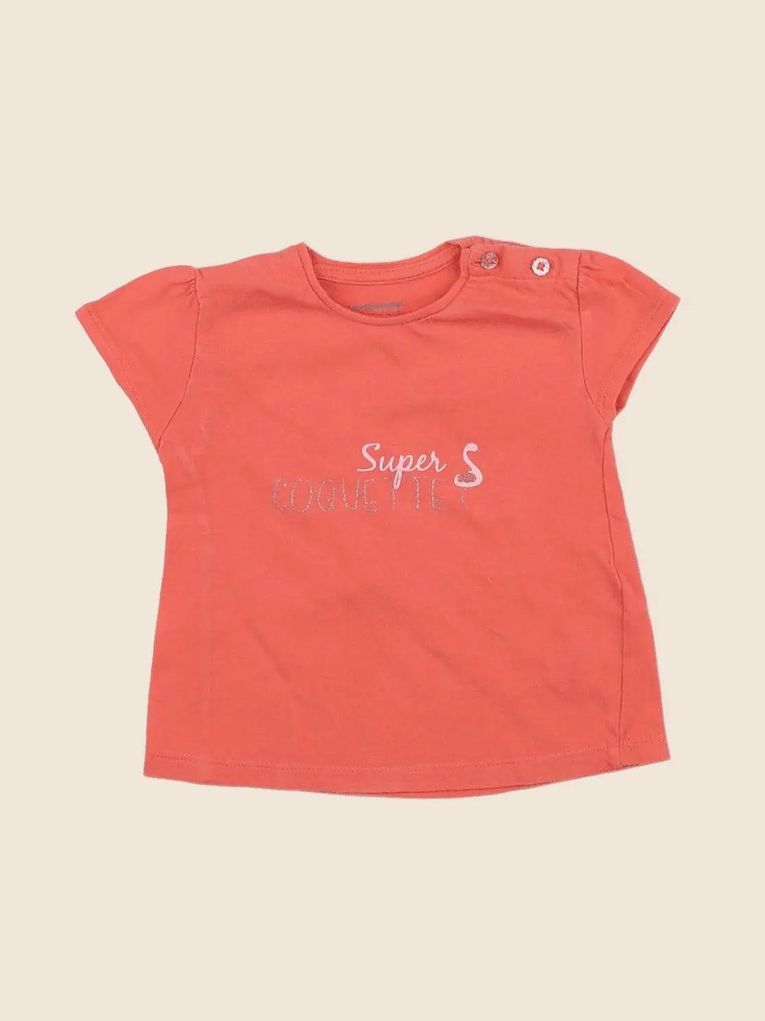 Vertbaudet - tee-shirt rose - 12 mois