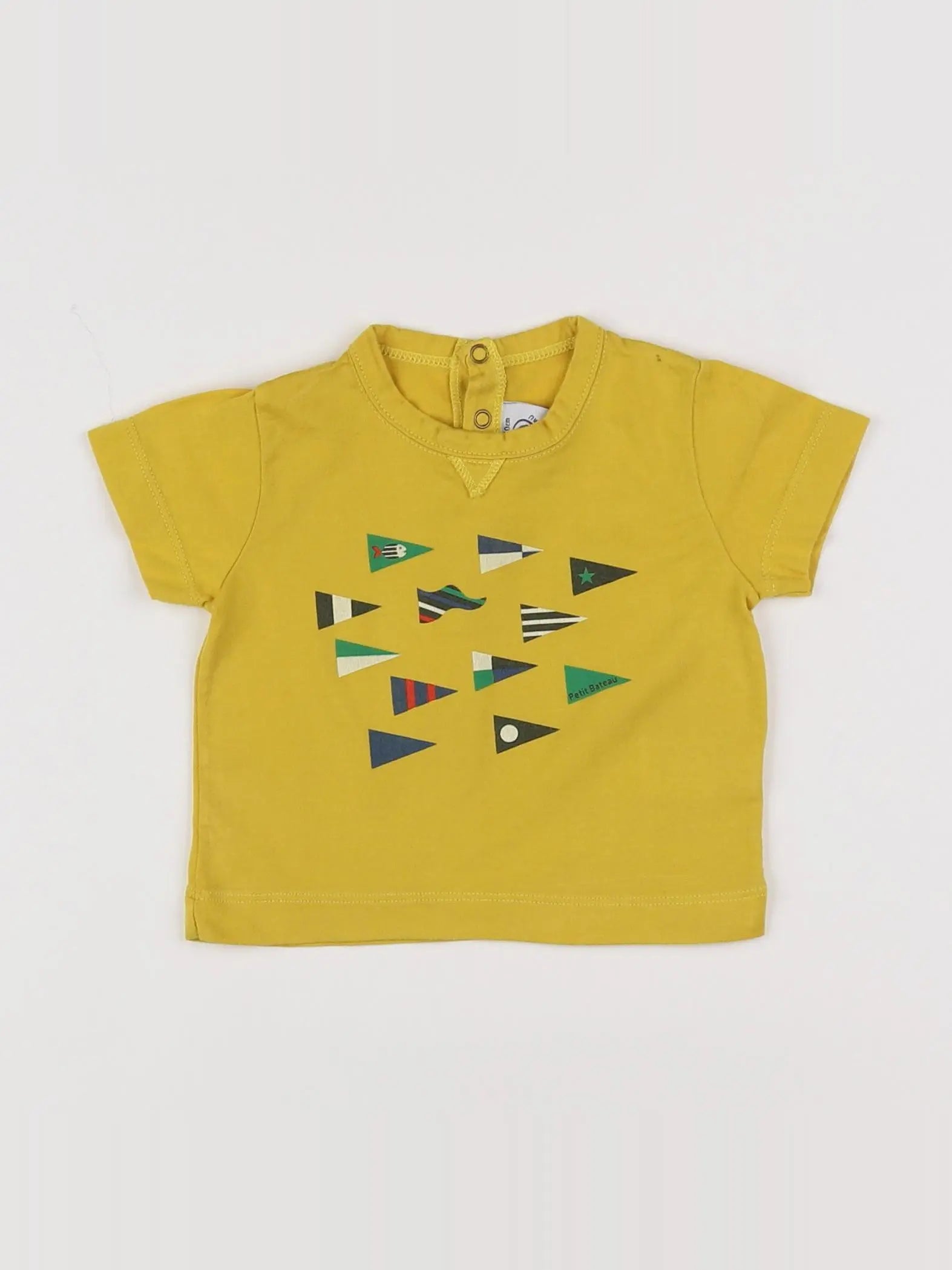 Petit Bateau - tee-shirt jaune, multicolore - 3 mois