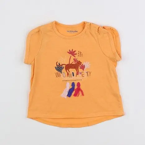Vertbaudet - tee-shirt orange - 3 mois