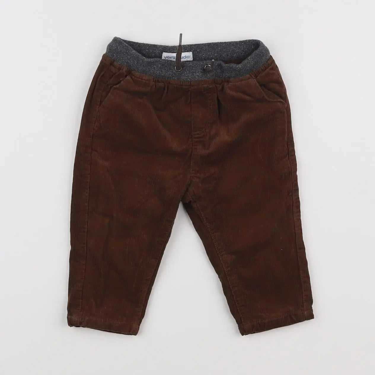 Vertbaudet - pantalon marron - 12 mois