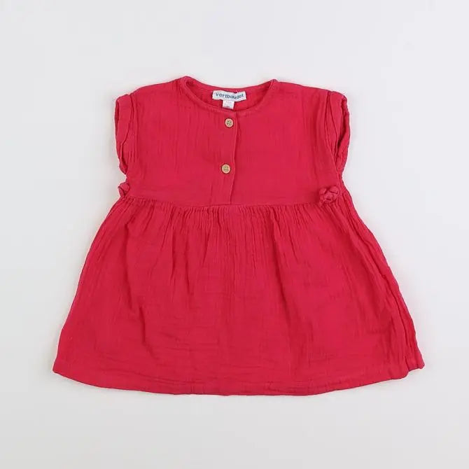 Vertbaudet - robe rose - 9 mois