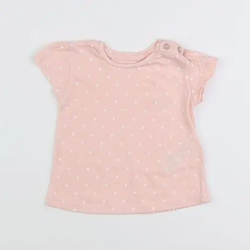 Vertbaudet - tee-shirt rose - 6 mois