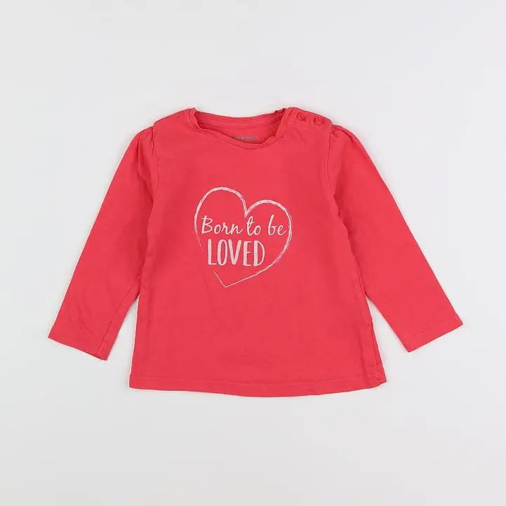 Vertbaudet - tee-shirt rose - 18 mois