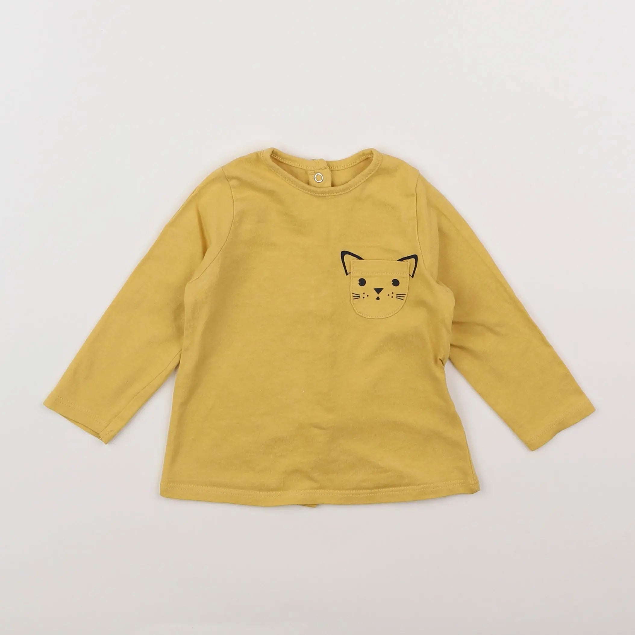Vertbaudet - tee-shirt jaune - 6 mois