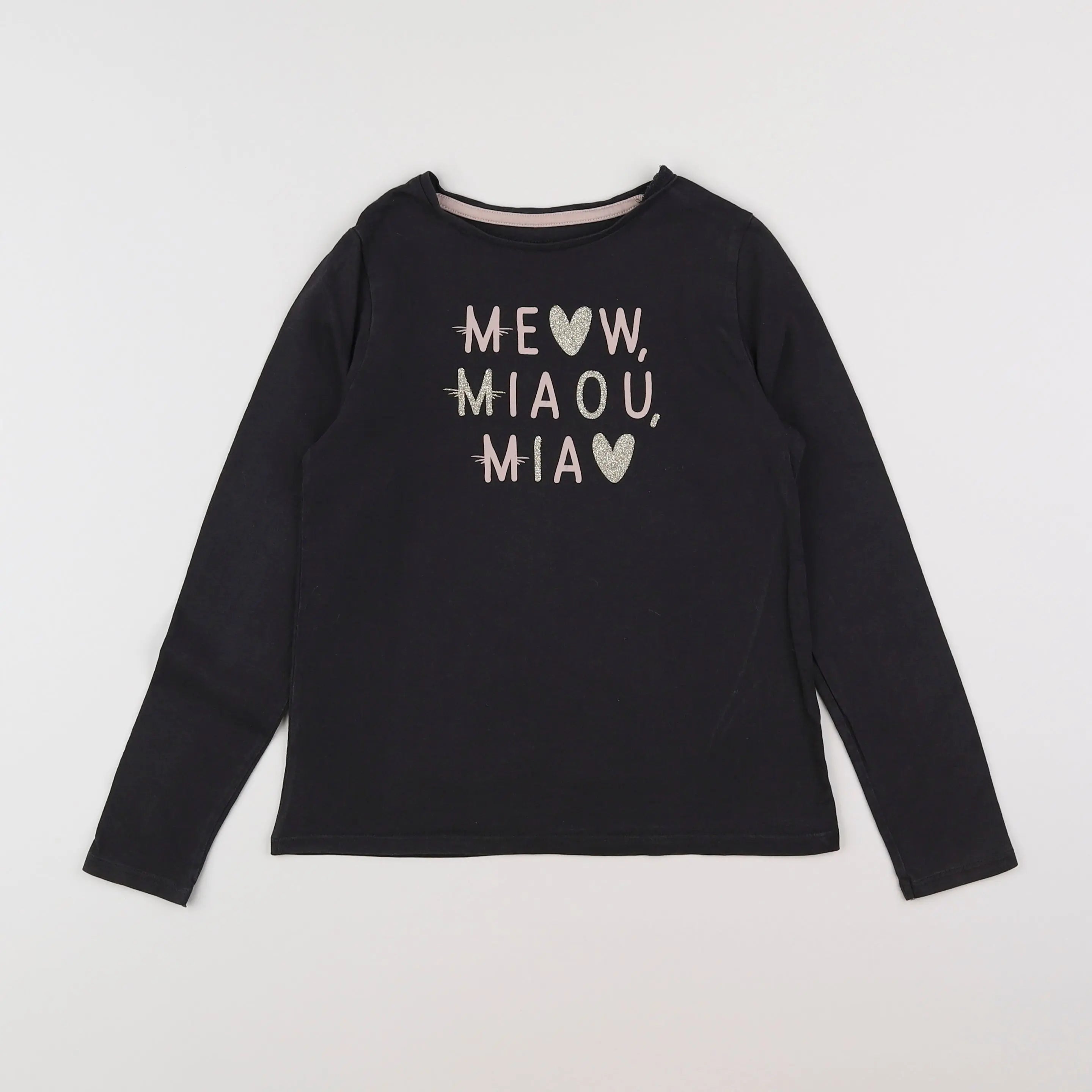 Vertbaudet - tee-shirt gris, or - 8 ans