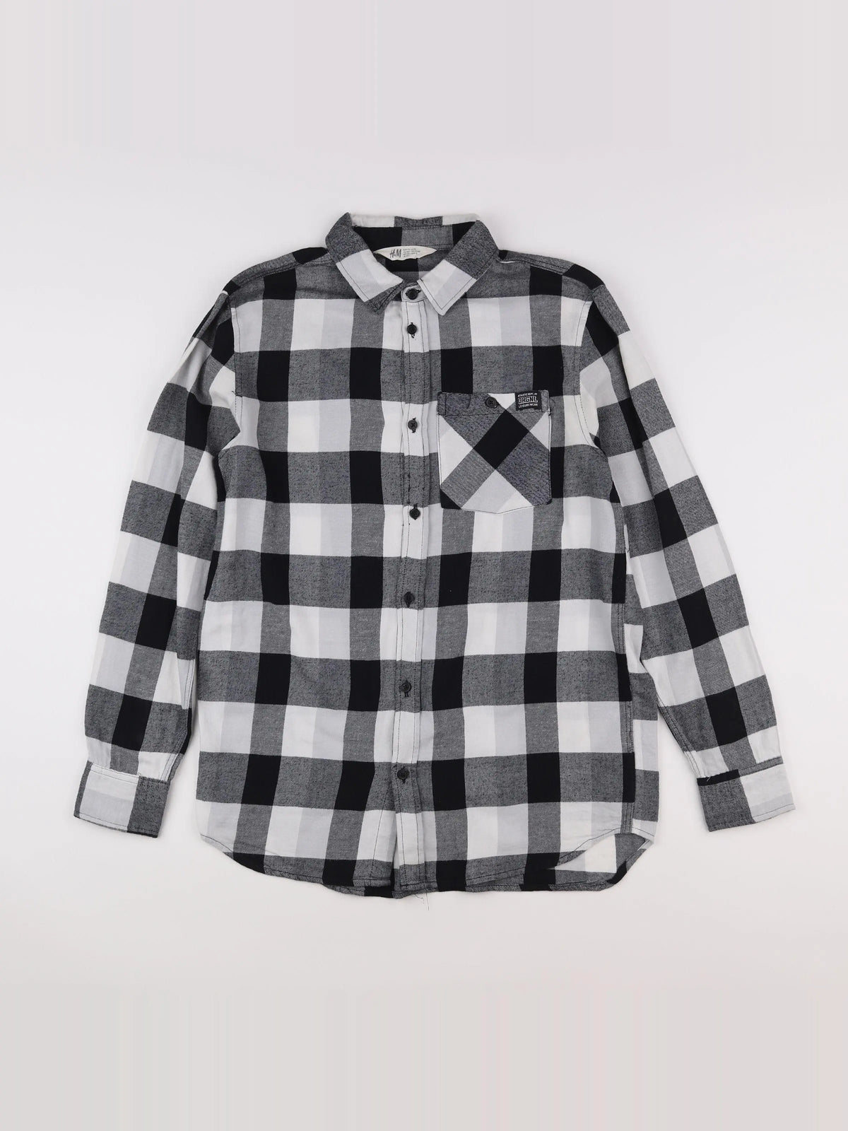 H&M - chemise blanc, noir - 14 ans