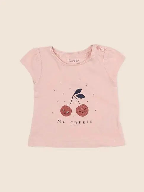 Vertbaudet - tee-shirt rose - 6 mois