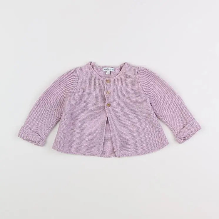 Vertbaudet - gilet violet - 6 mois