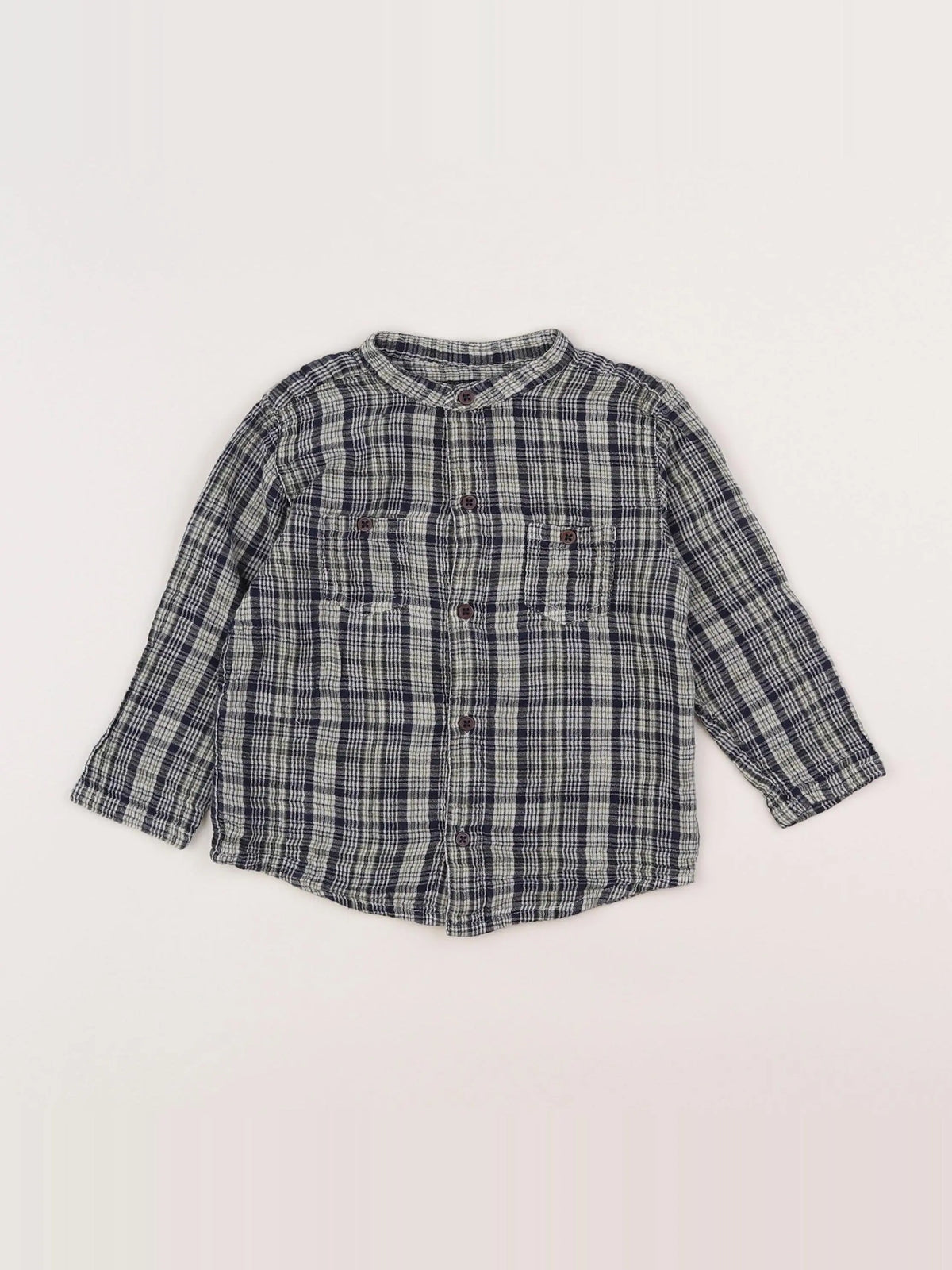 Boutchou - chemise bleu, vert - 18 mois