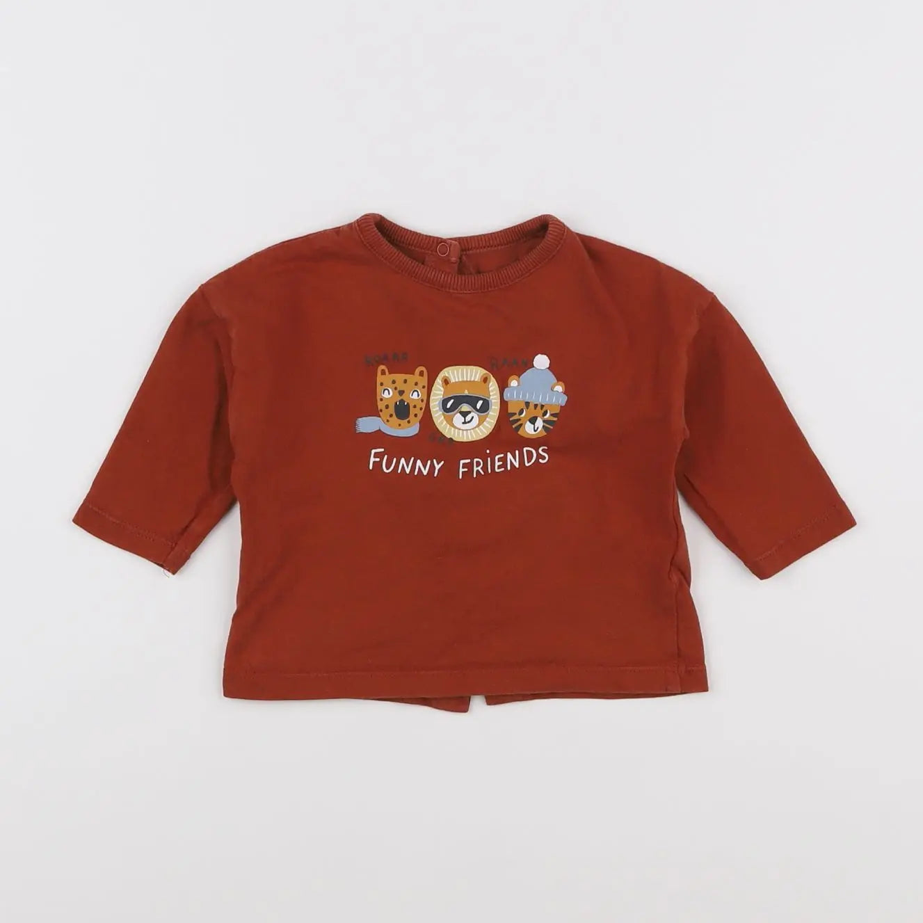 Vertbaudet - tee-shirt marron - 6 mois