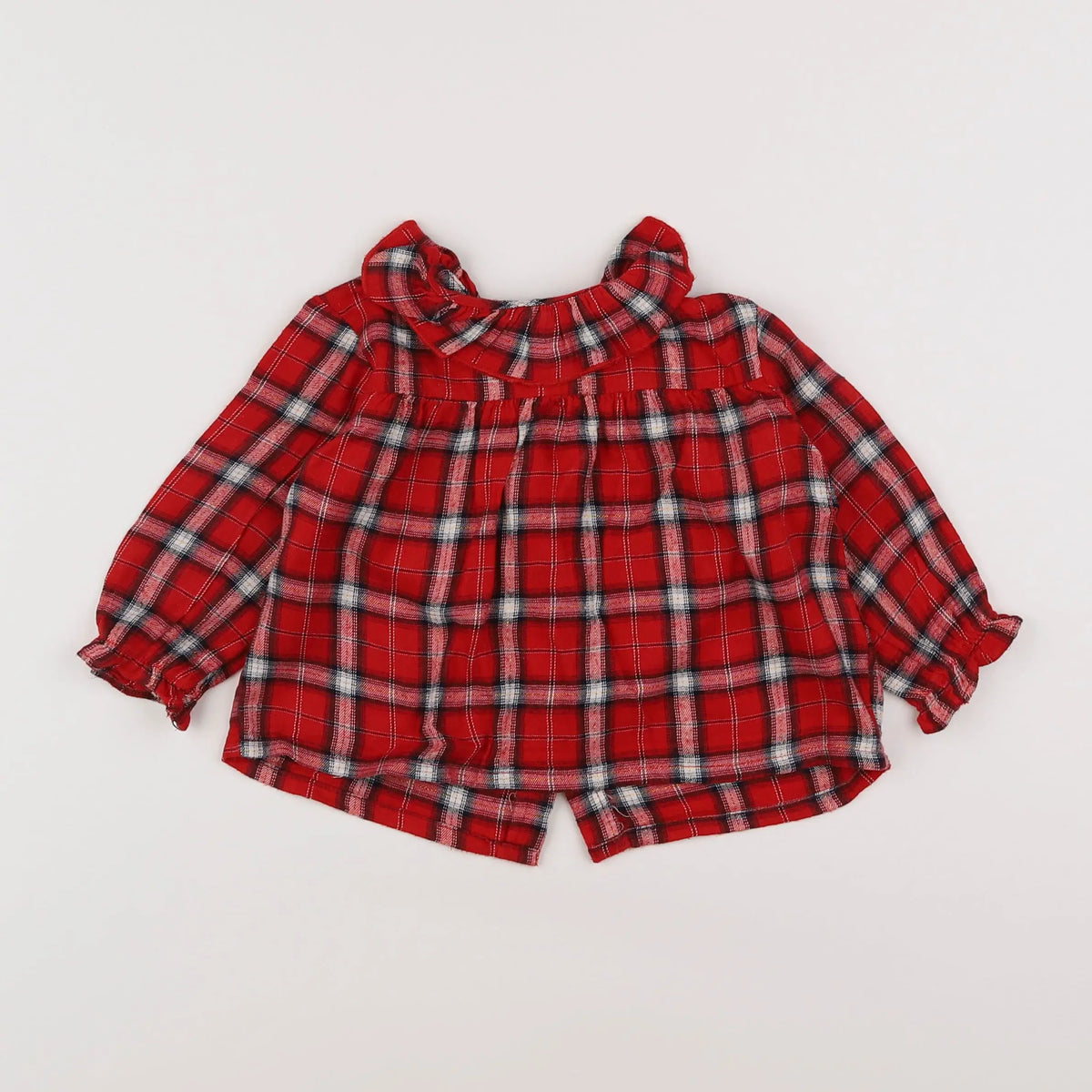 Vertbaudet - blouse rouge - 9 mois