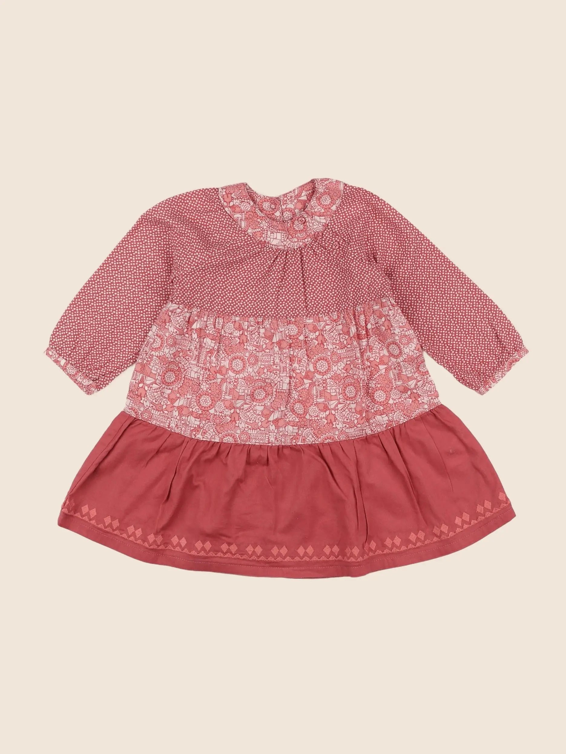 Vertbaudet - robe rose - 2 ans