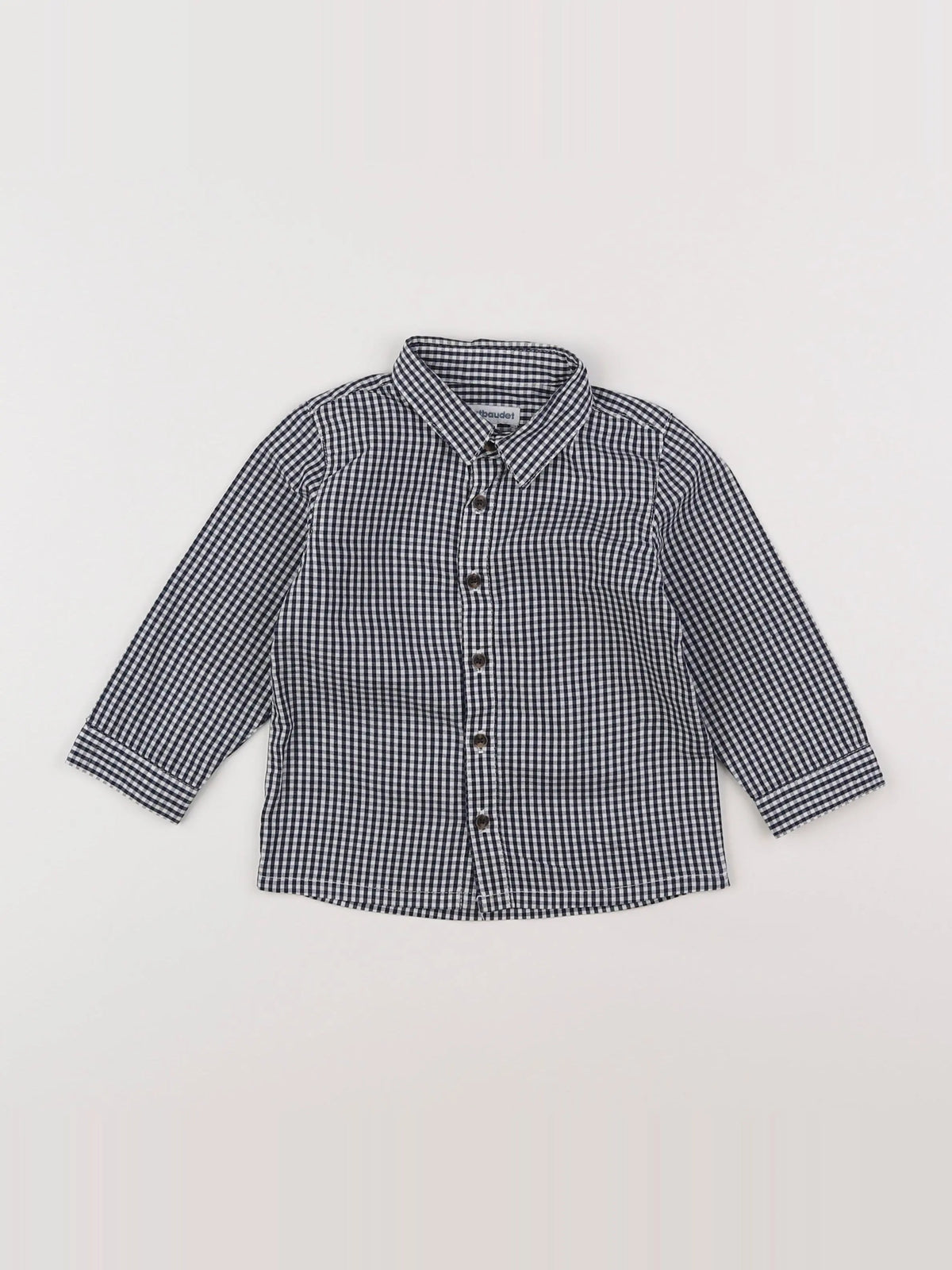 Vertbaudet - chemise blanc, bleu - 18 mois
