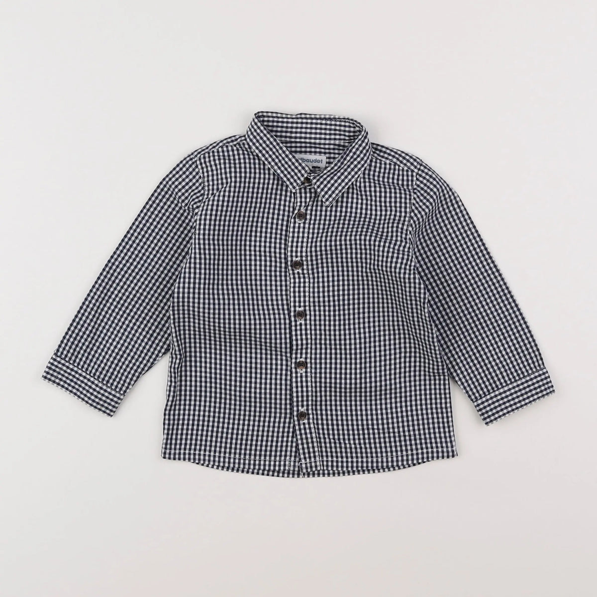 Vertbaudet - chemise blanc, bleu - 18 mois