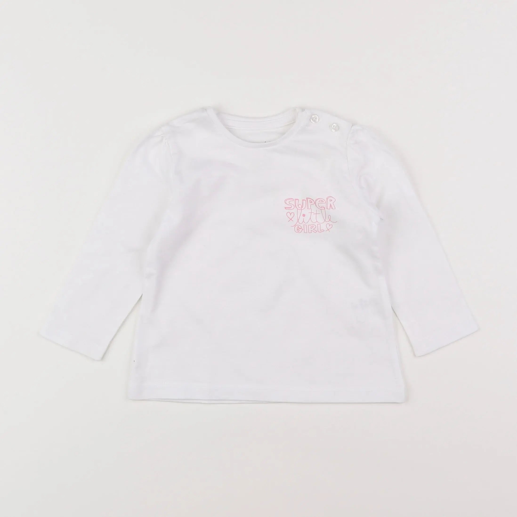 Vertbaudet - tee-shirt blanc - 9 mois