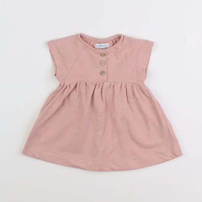 Vertbaudet - robe rose - 6 mois
