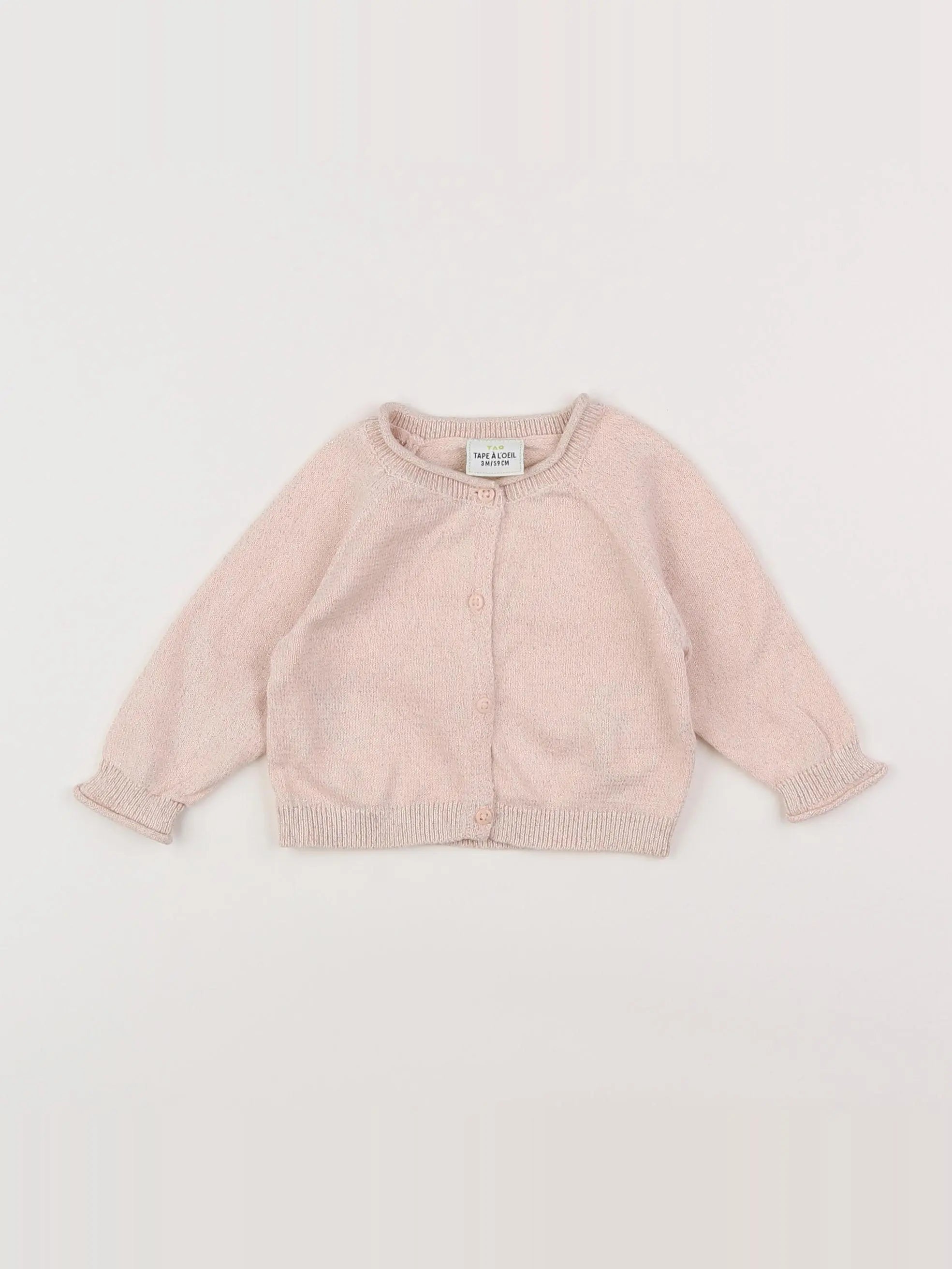 Tape à l'oeil - gilet rose - 3 mois