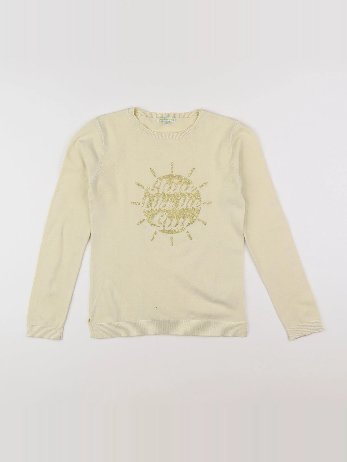 Vertbaudet - pull jaune - 10 ans