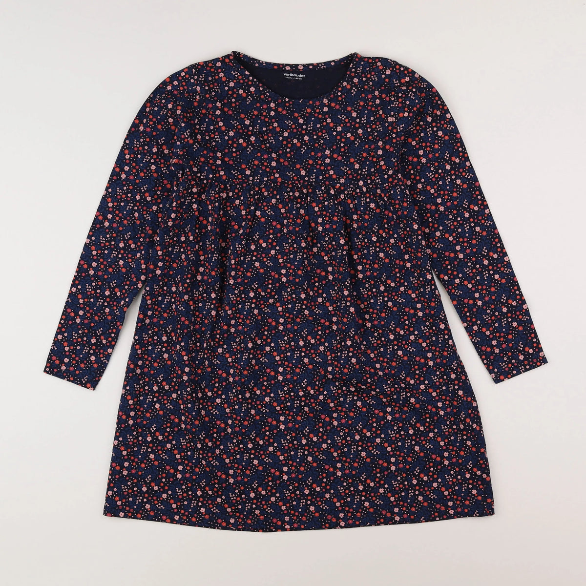 Vertbaudet - robe bleu, multicolore - 10 ans