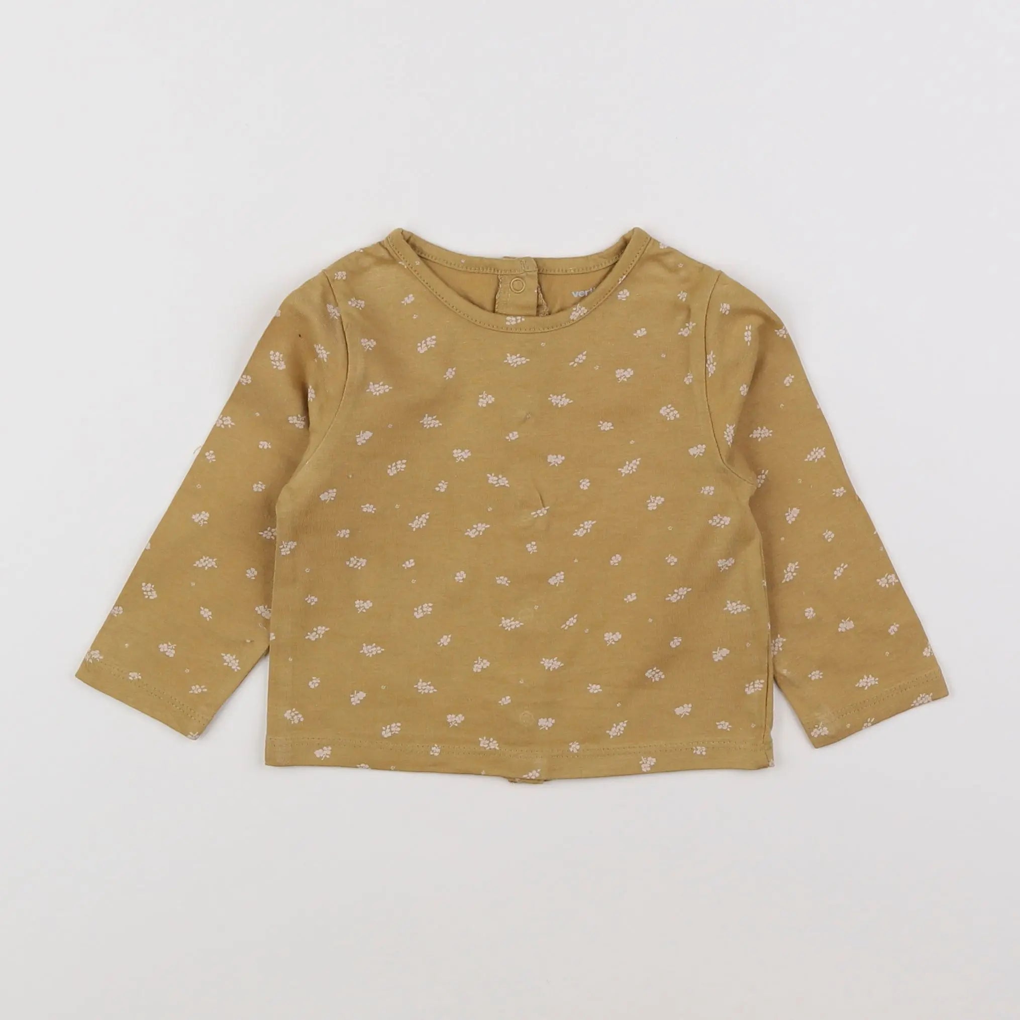 Vertbaudet - tee-shirt jaune - 6 mois