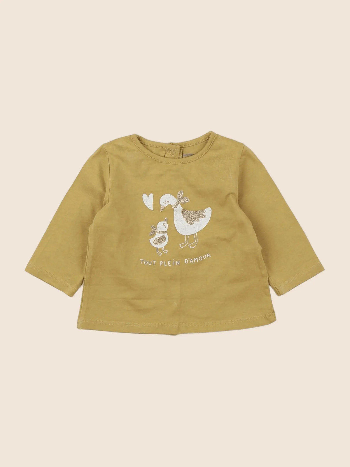 Vertbaudet - tee-shirt jaune - 3 mois