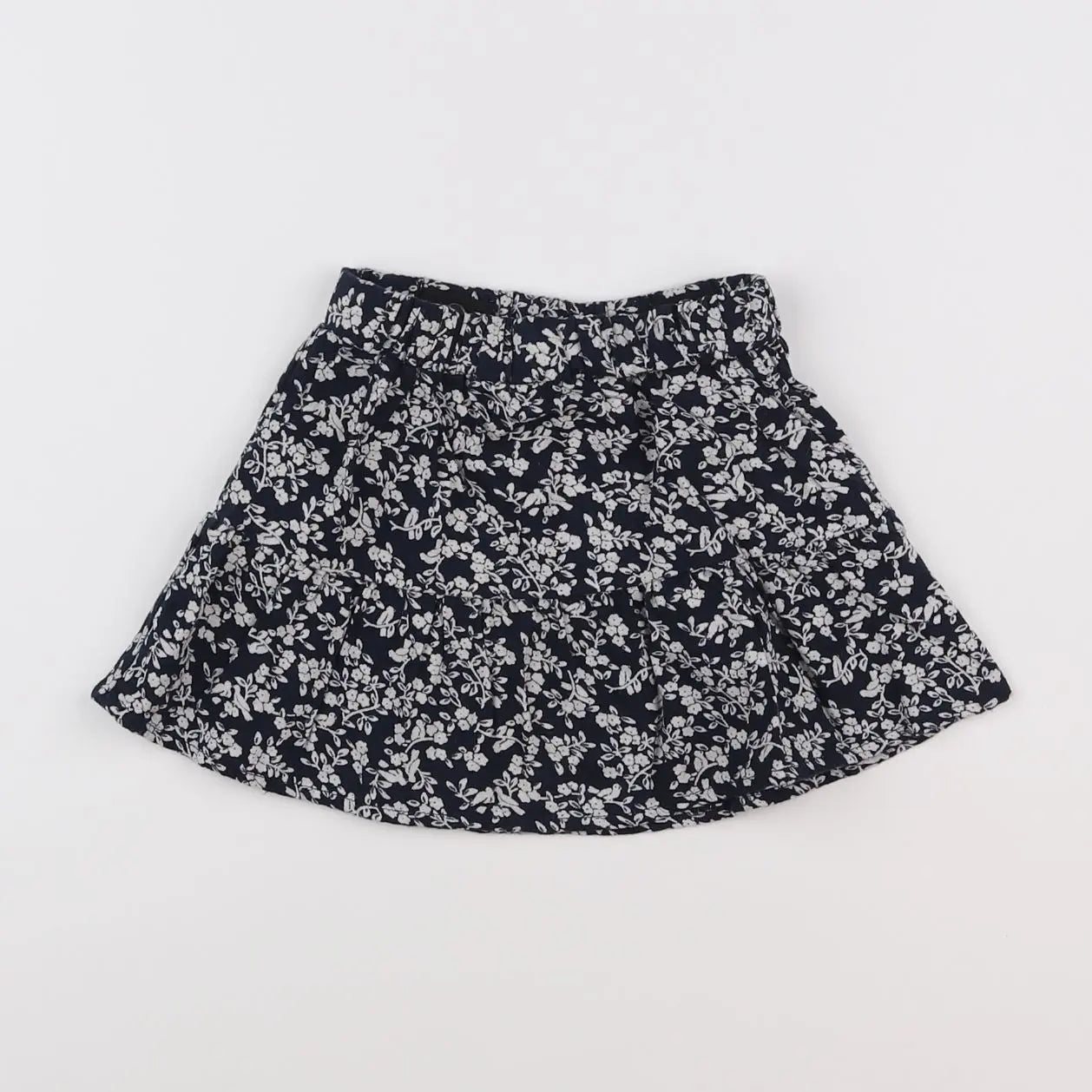 Vertbaudet - jupe bleu, blanc - 2 ans