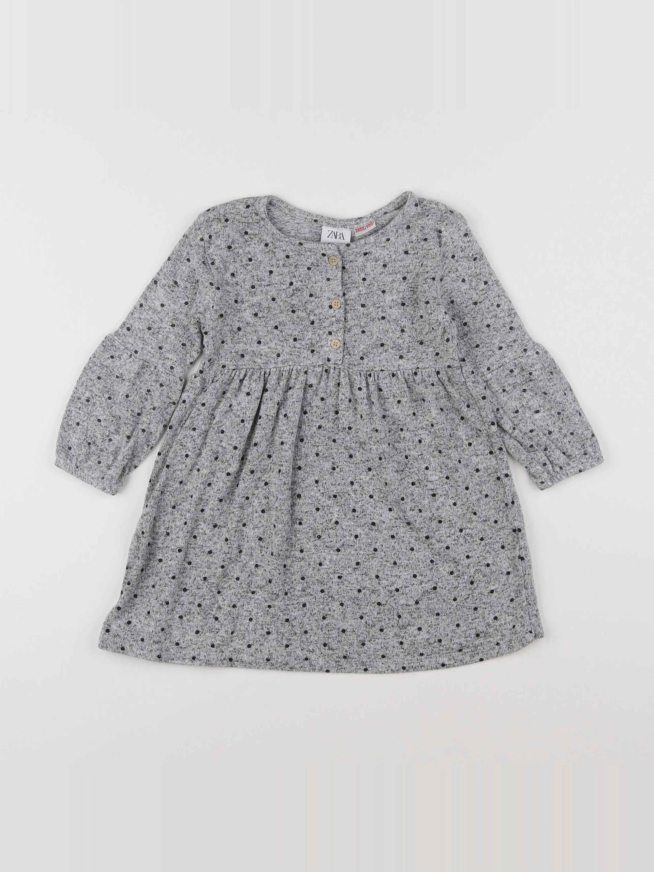 Zara - robe gris - 12/18 mois