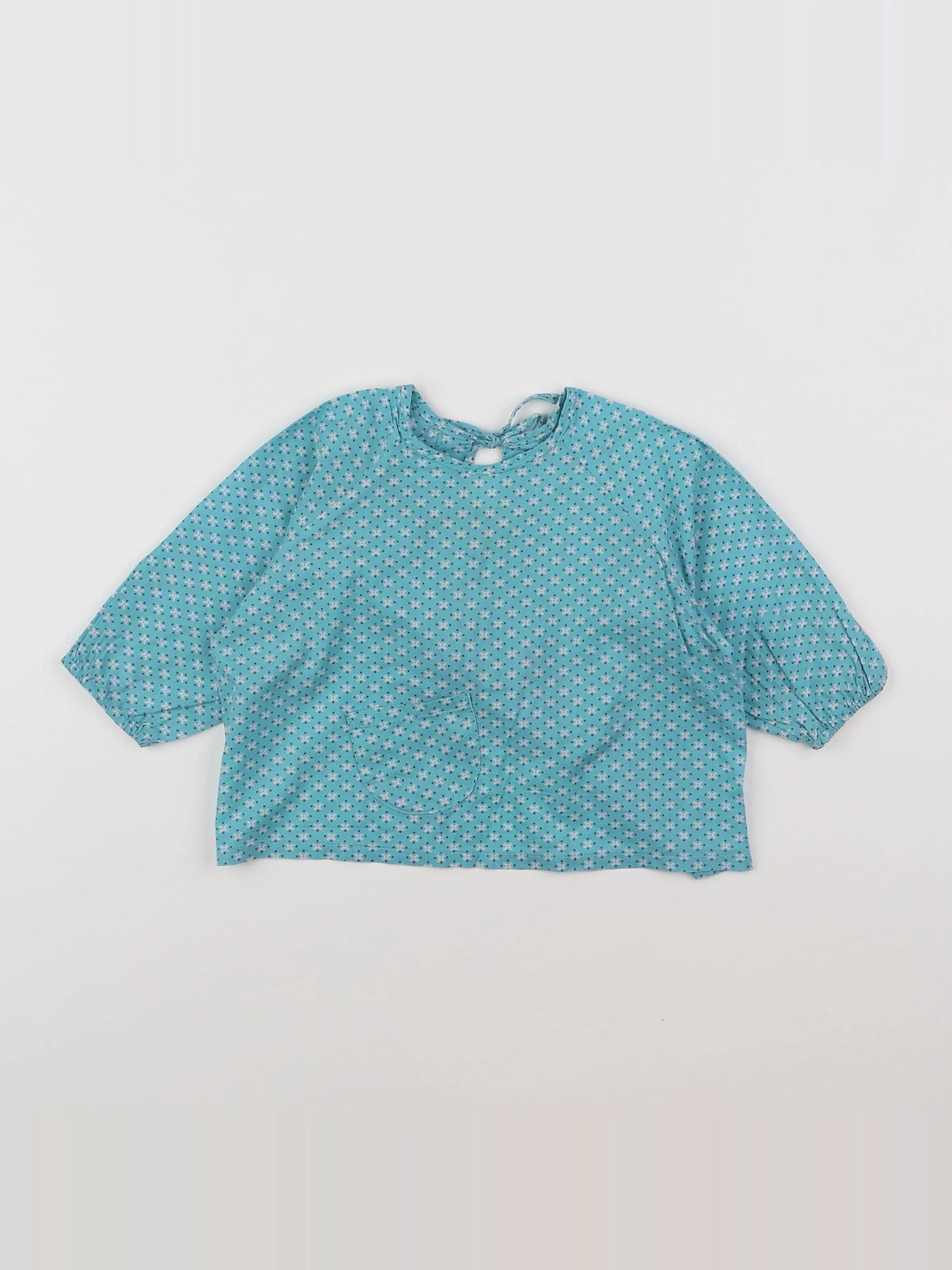 Petit Pan - blouse bleu - 6 mois