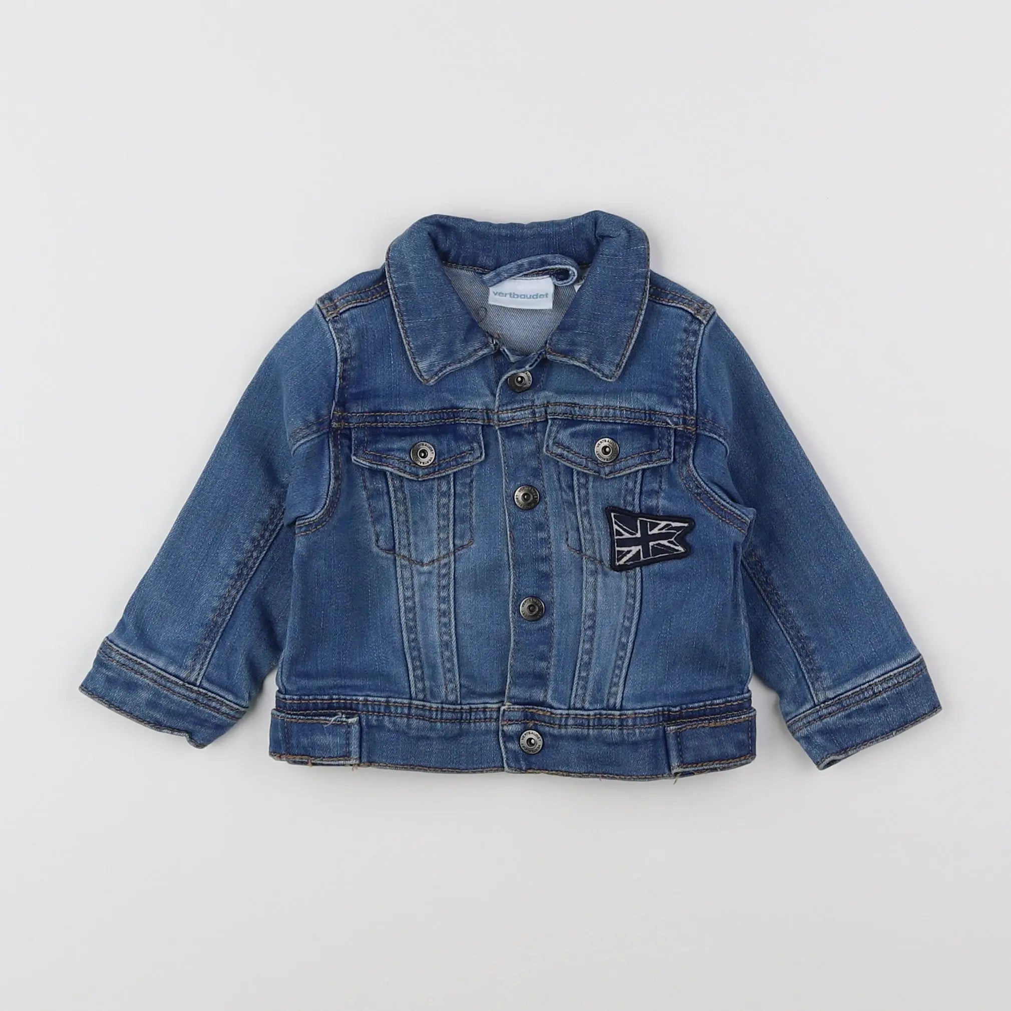 Vertbaudet - veste bleu - 9 mois