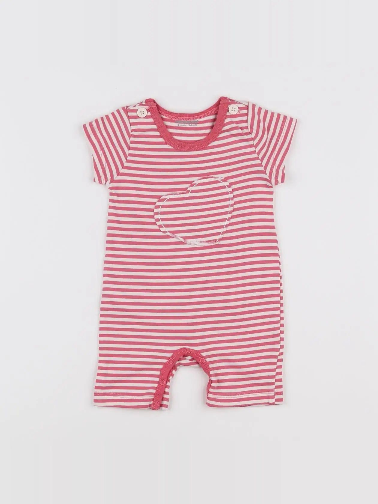 Vertbaudet - combinaison rose - 3 mois