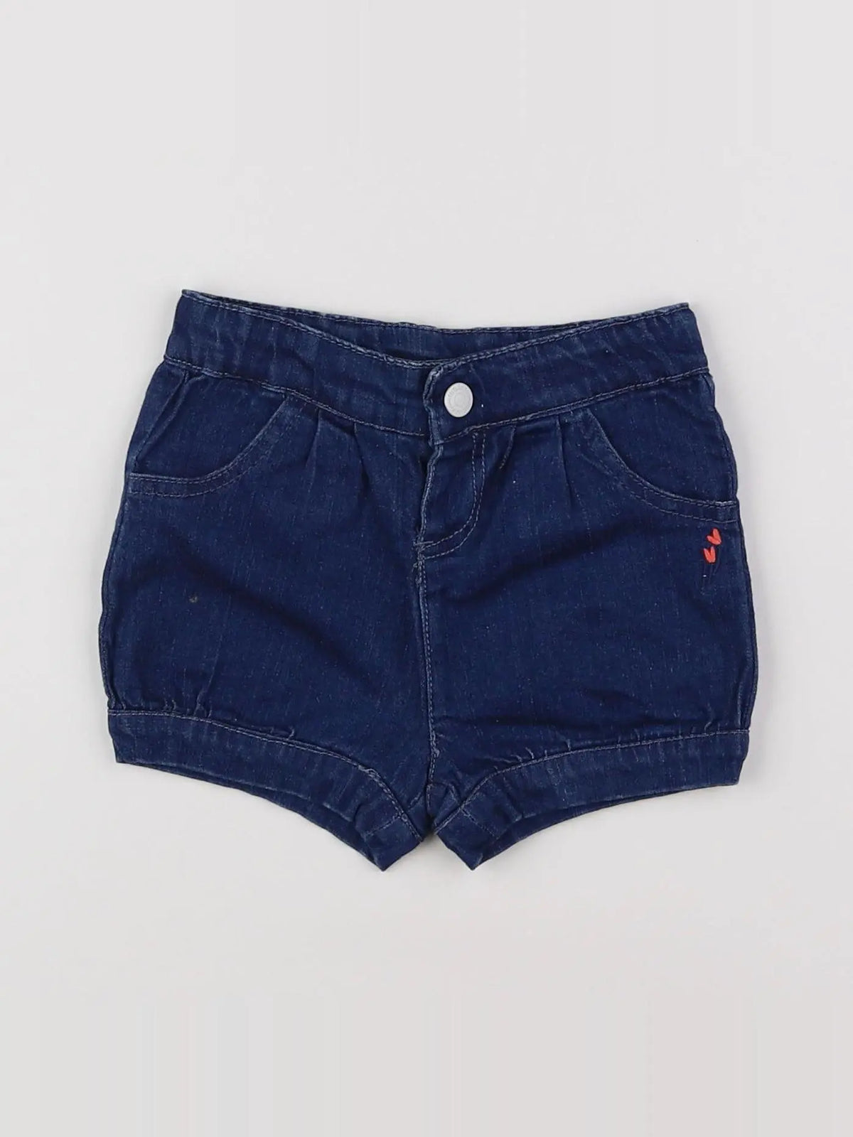 Cadet Rousselle - short bleu - 6 mois
