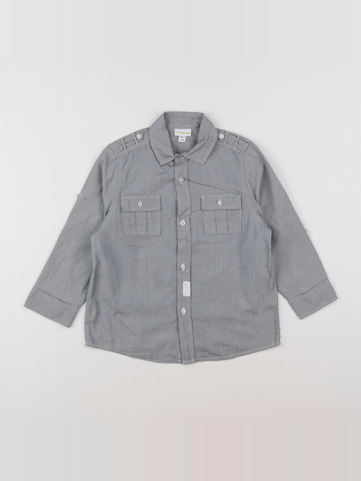 Vertbaudet - chemise gris - 5 ans