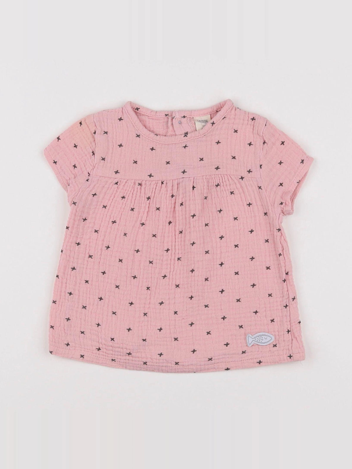 Cotton Fish - blouse rose - 18 mois