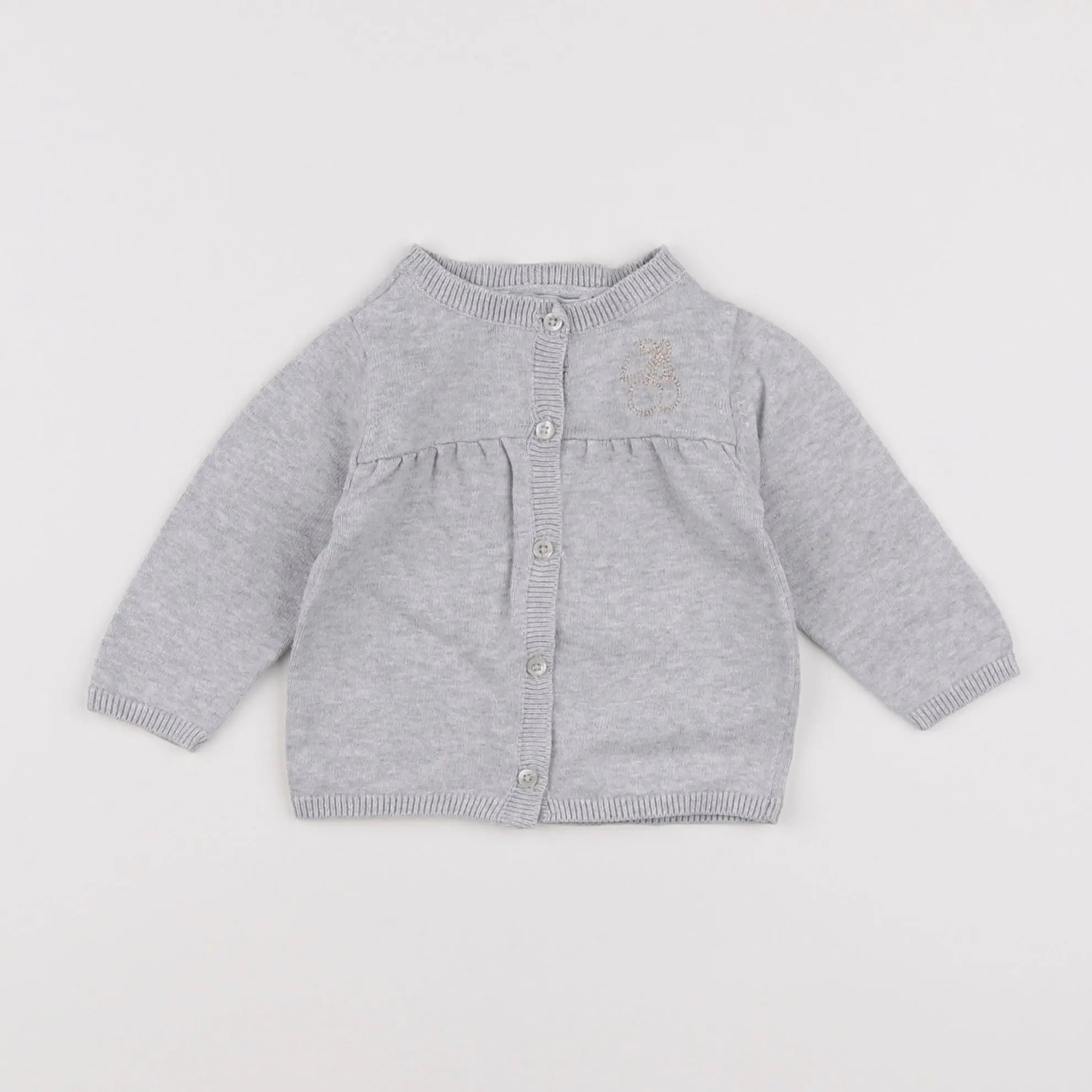 Vertbaudet - gilet gris - 6 mois