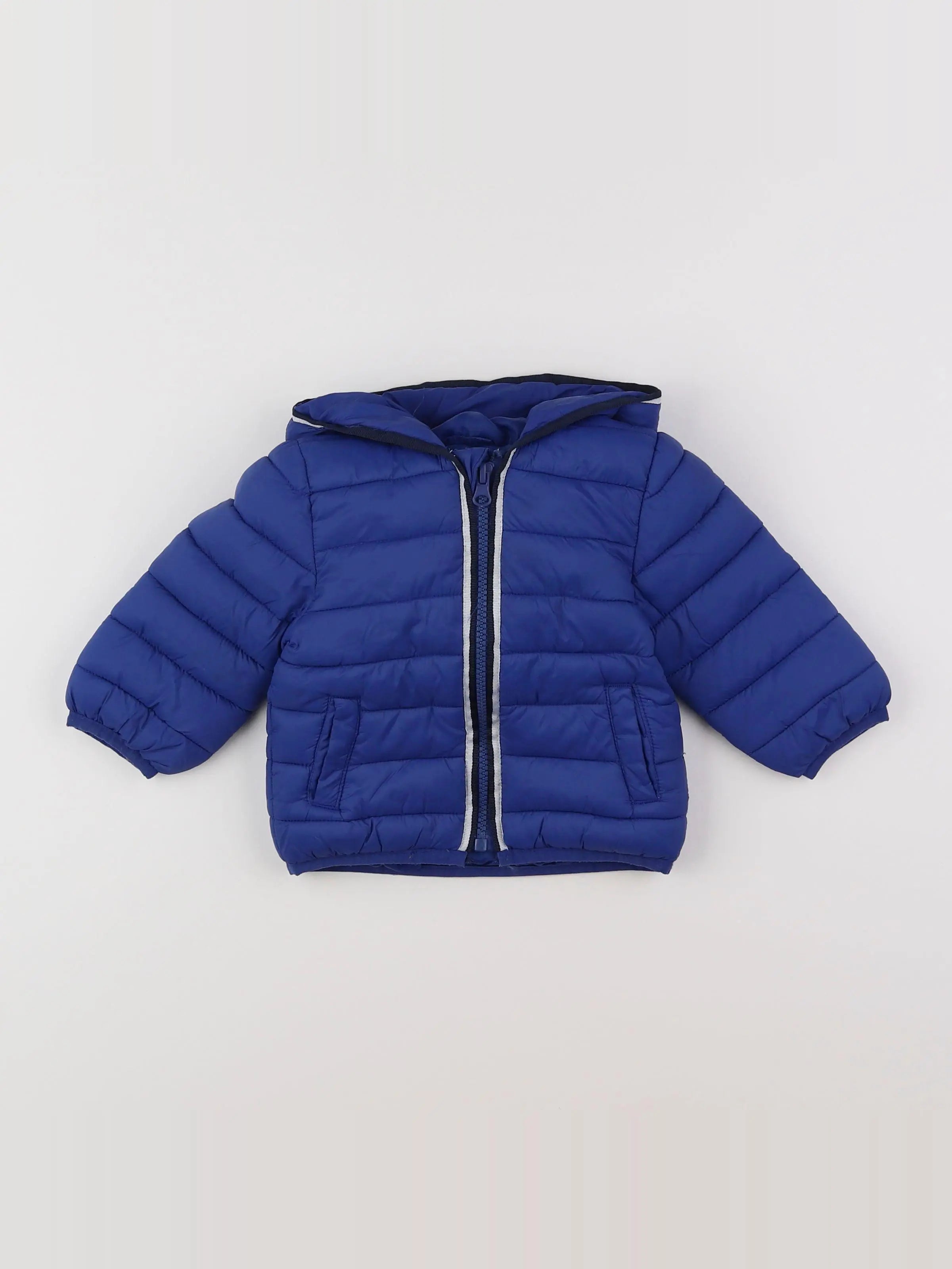 Vertbaudet - doudoune bleu - 9 mois