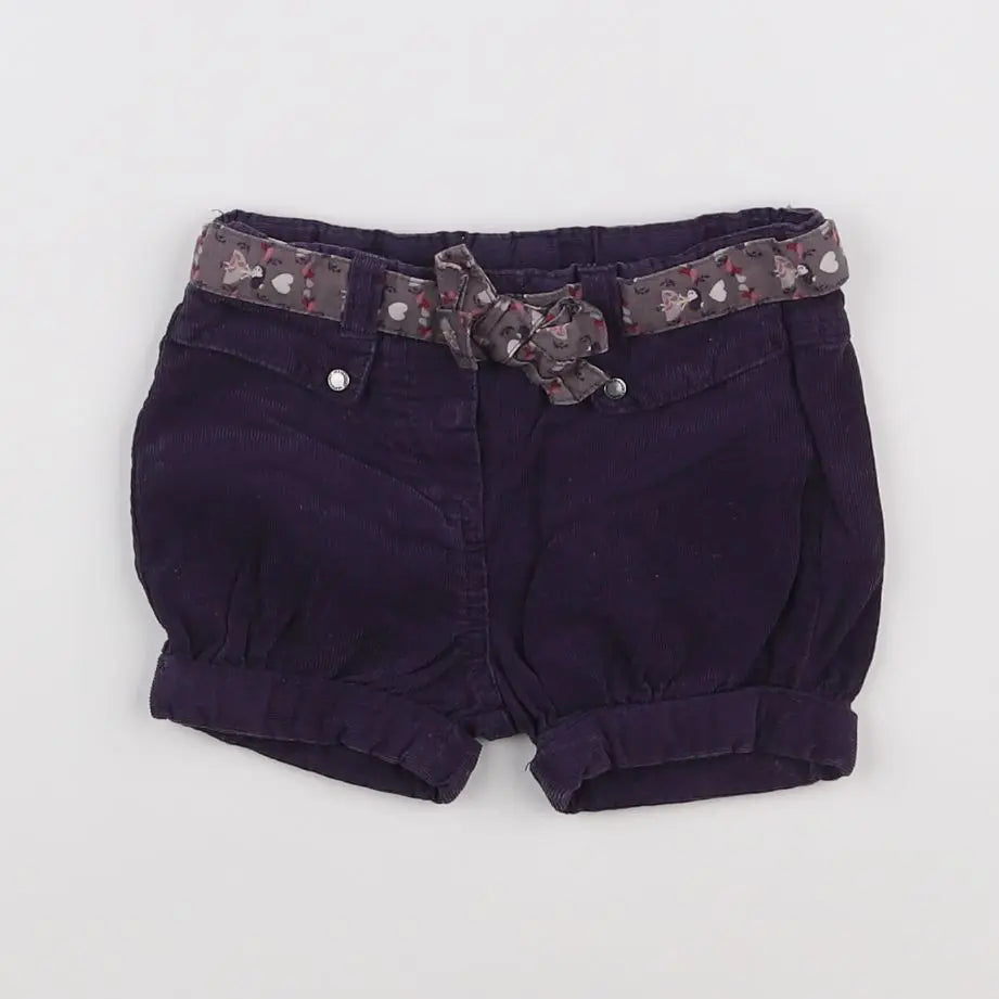 Vertbaudet - short violet - 12 mois