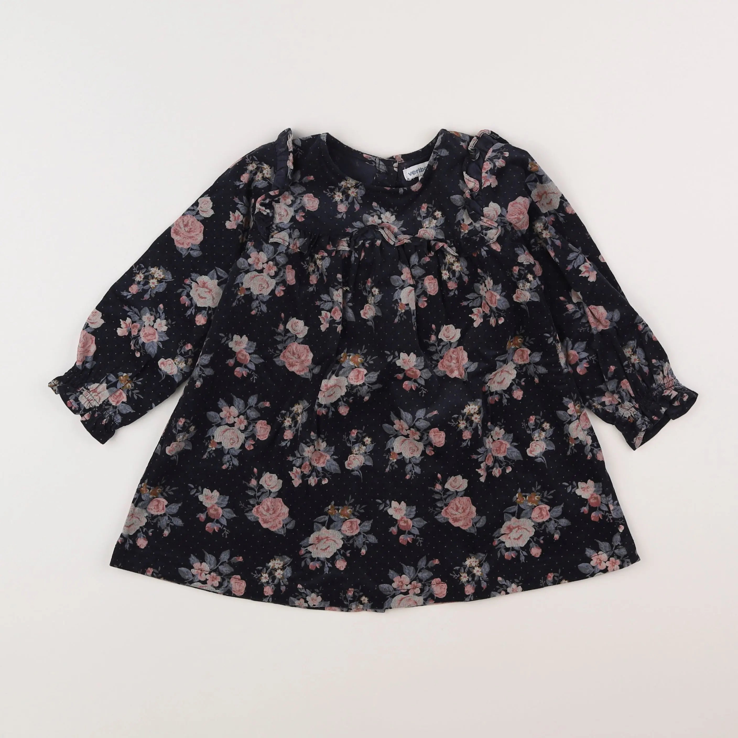 Vertbaudet - robe rose, bleu - 18 mois