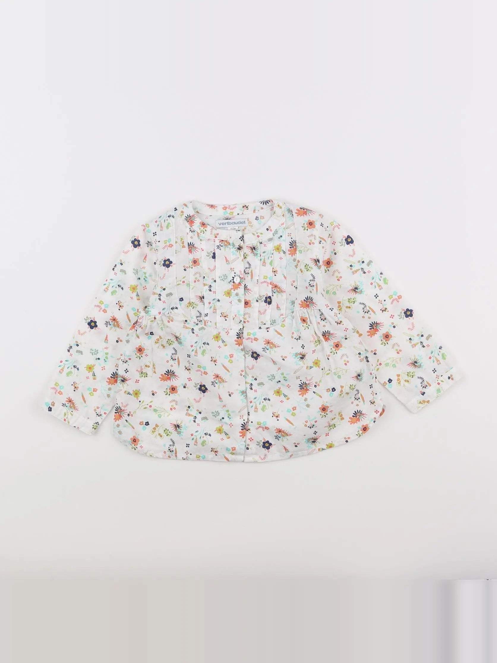 Vertbaudet - blouse blanc, multicolore - 18 mois