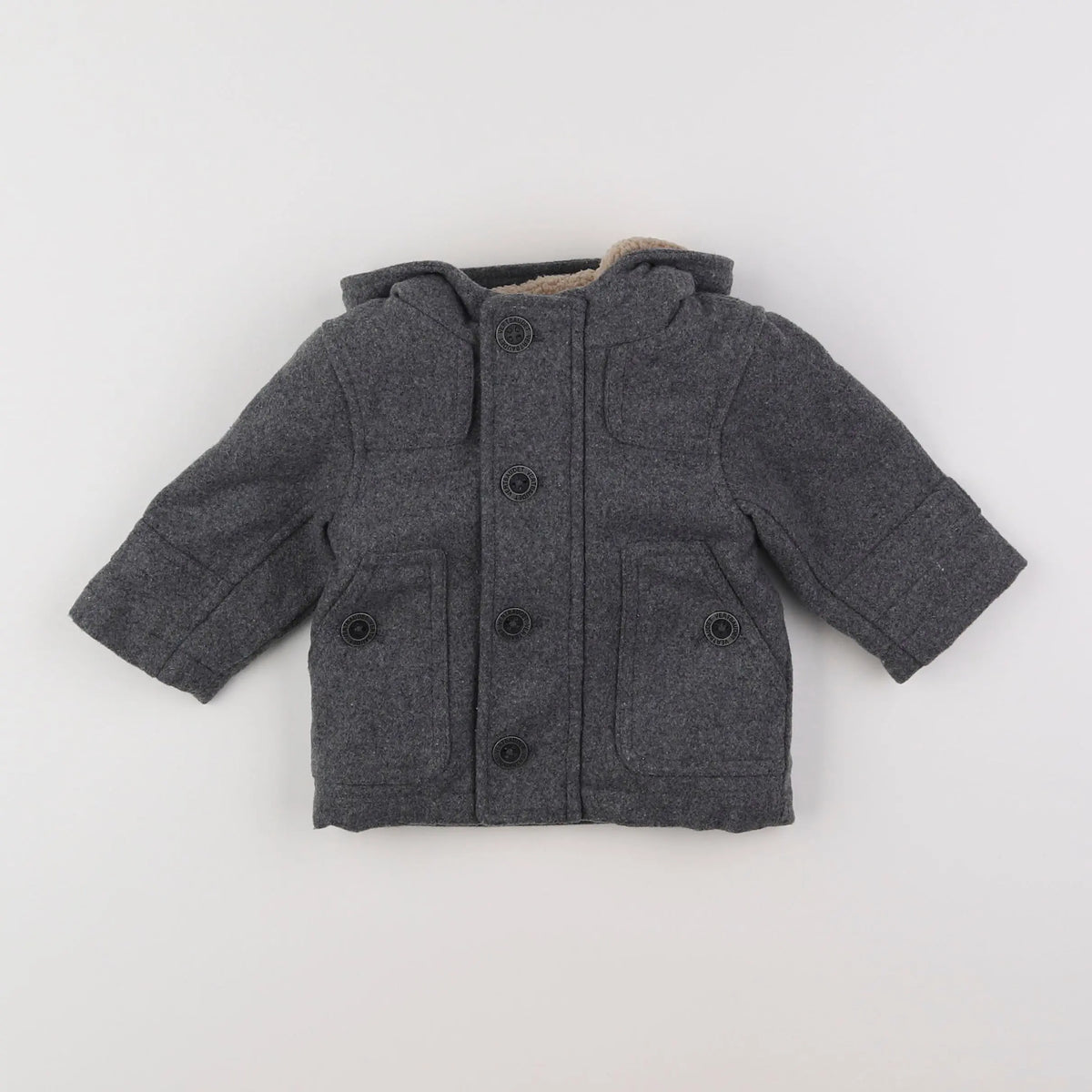 Vertbaudet - manteau gris - 3 mois