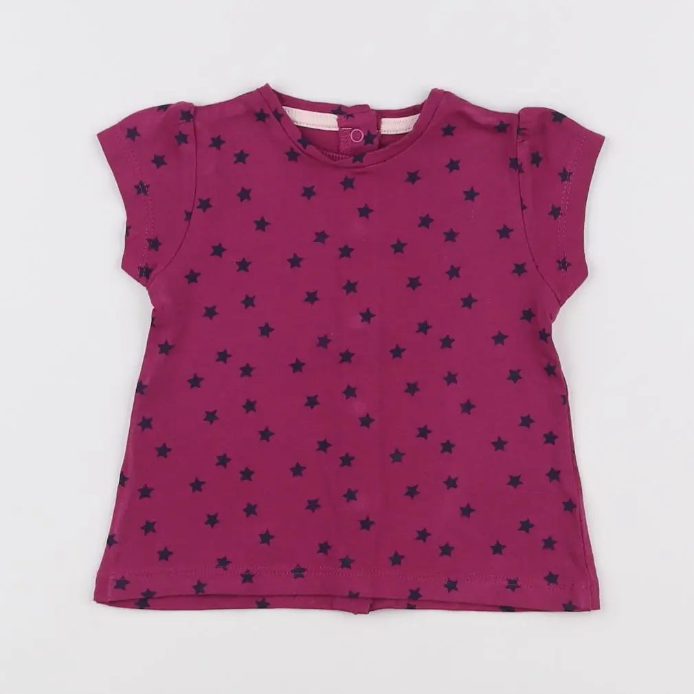 Vertbaudet - tee-shirt rose - 3 mois