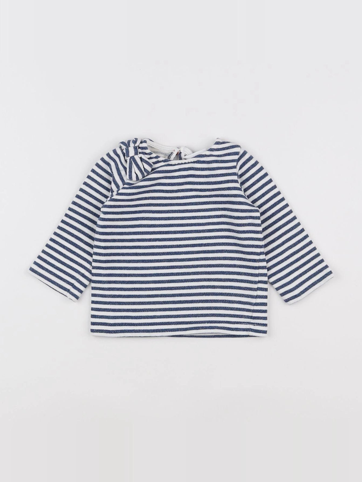 Noukie's - tee-shirt bleu, blanc - 9 mois