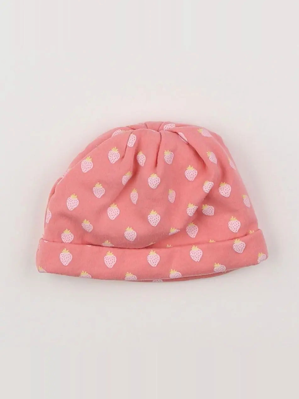 Vertbaudet - bonnet rose - 9 mois